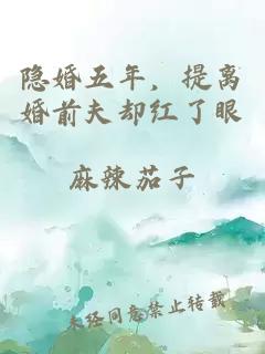 隐婚五年,提离婚前夫却红了眼